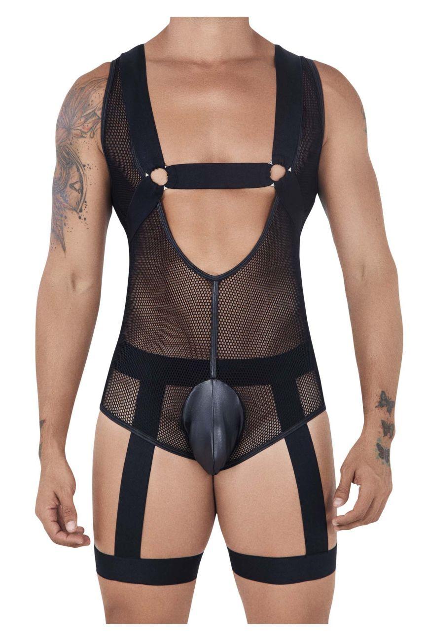 CandyMan 99529X Mesh Garter Bodysuit