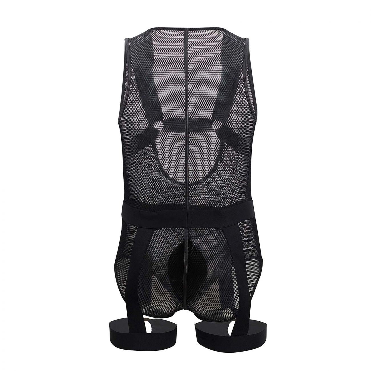 CandyMan 99529X Mesh Garter Bodysuit