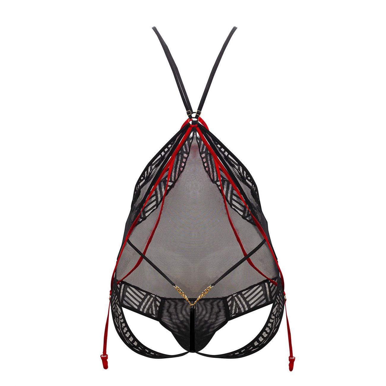 CandyMan 99585X Mesh-Lace Bodysuit