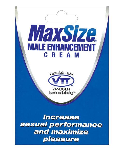 product image, Max Size Male Enhancement Cream - Individual Foil Packet