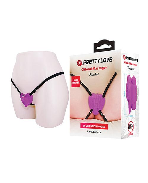 product image, Pretty Love Heartbeat Strap On Clitoral Massager - Fuchsia
