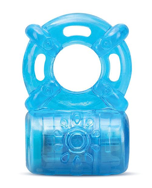 product image,Blush Stay Hard Rechargeable 5 Function Cock Ring- Blue