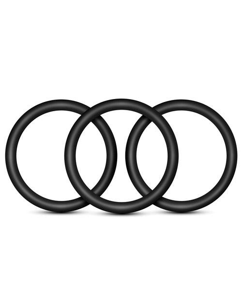 image of product,Blush Performance VS3 Pure Premium Silicone Cockrings Large - Black