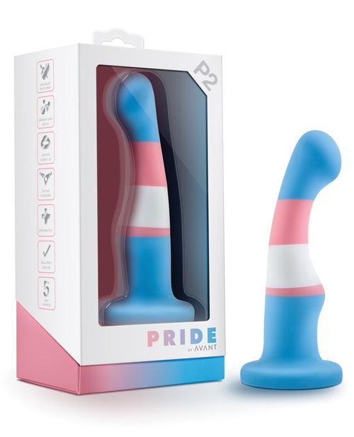 product image, Blush Avant P2 Transgender Pride Silicone Dong - True Blue
