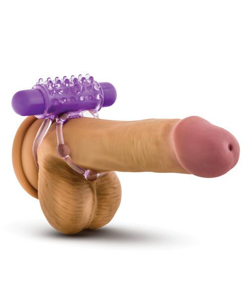 image of product,Blush Play With Me the Player Vibrating Double Strap Cockring - Purple