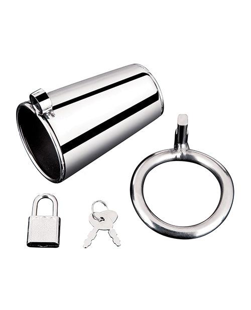 image of product,Blue Line Ultimate Cock Tease Cage - Silver