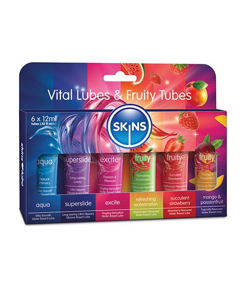 product image, Skins Vital Lubes & Fruity Tubes - 12 ml Tubes Pack of 6