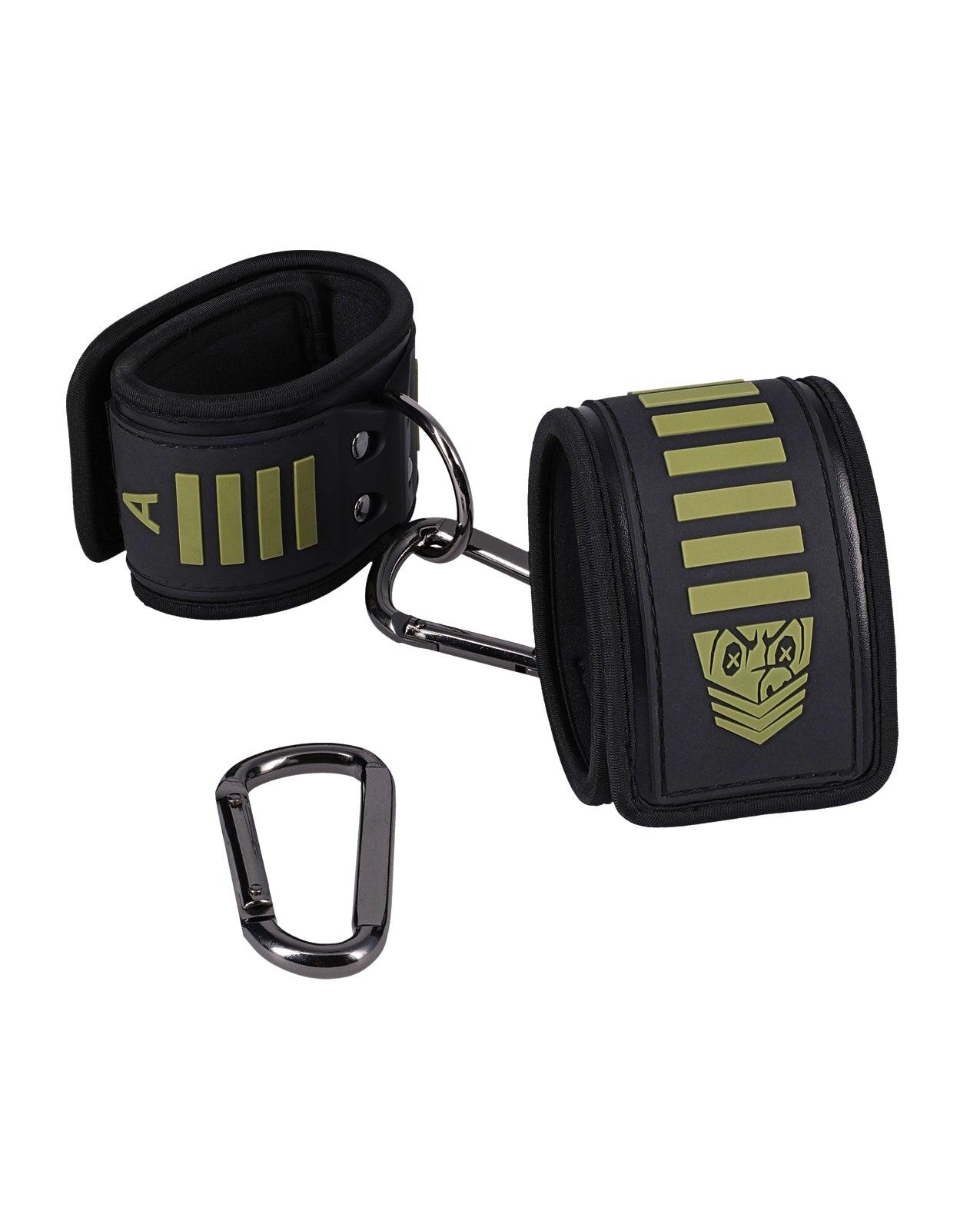 image of product,Fort Troff Tactical Ankle Cuffs - Black/Green