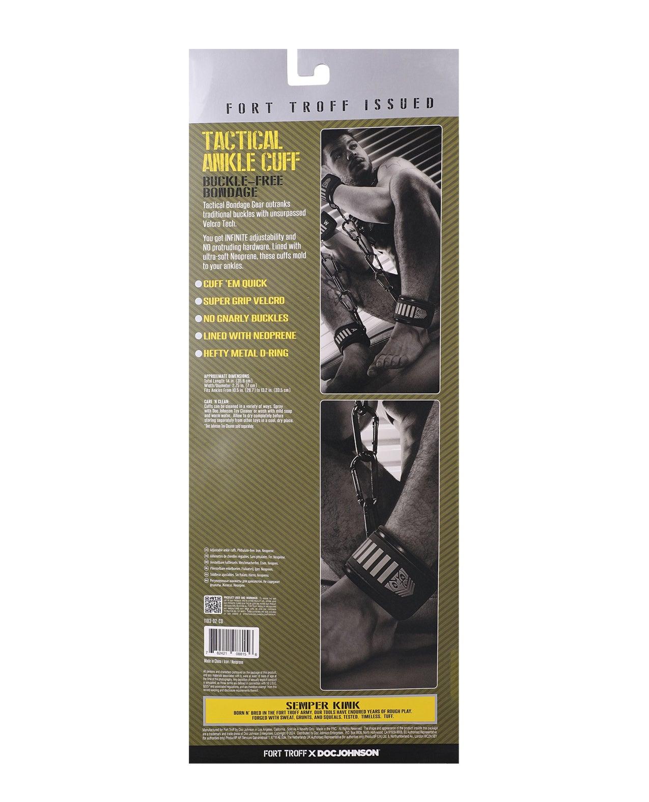 image of product,Fort Troff Tactical Ankle Cuffs - Black/Green