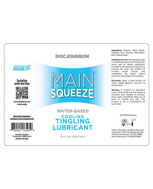 image of product,Main Squeeze Cooling/Tingling Water-Based Lubricant - 3.4 oz