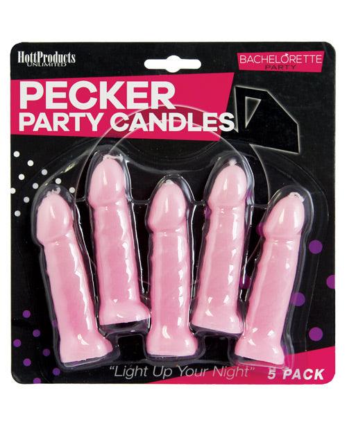 product image, Bachelorette Party Pecker Party Candles - Pink Pack of 5