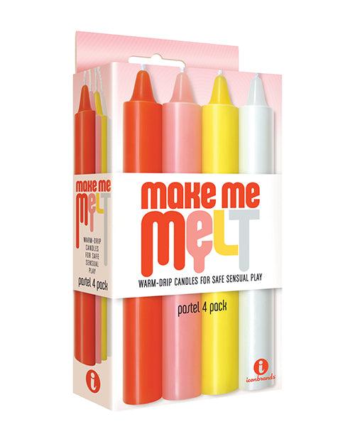 product image, The 9's Make Me Melt Sensual Warm Drip Candles - Pastel Pack of 4