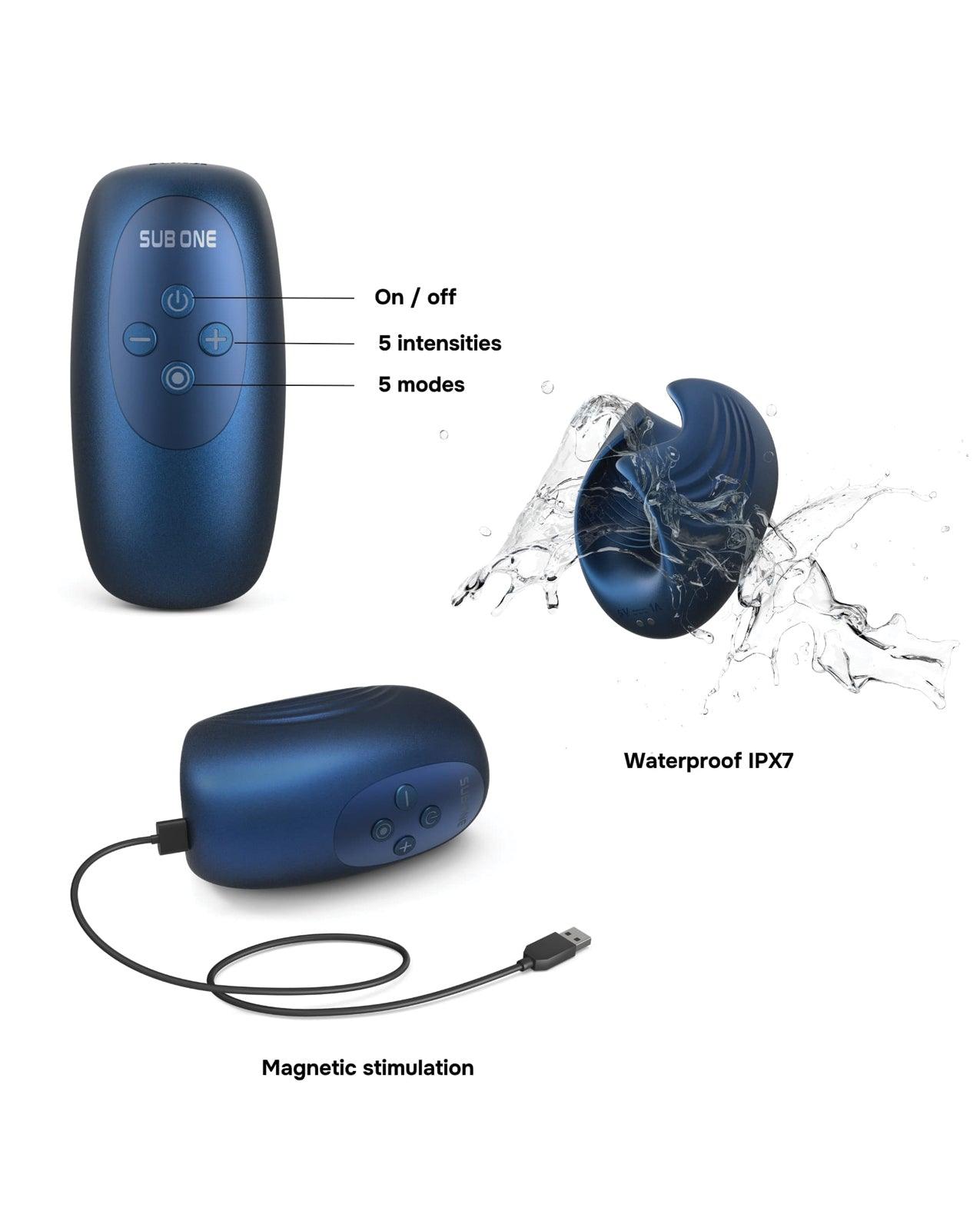 image of product,Manwan Sub-One Tapping Male Masturbator - Stellar Blue