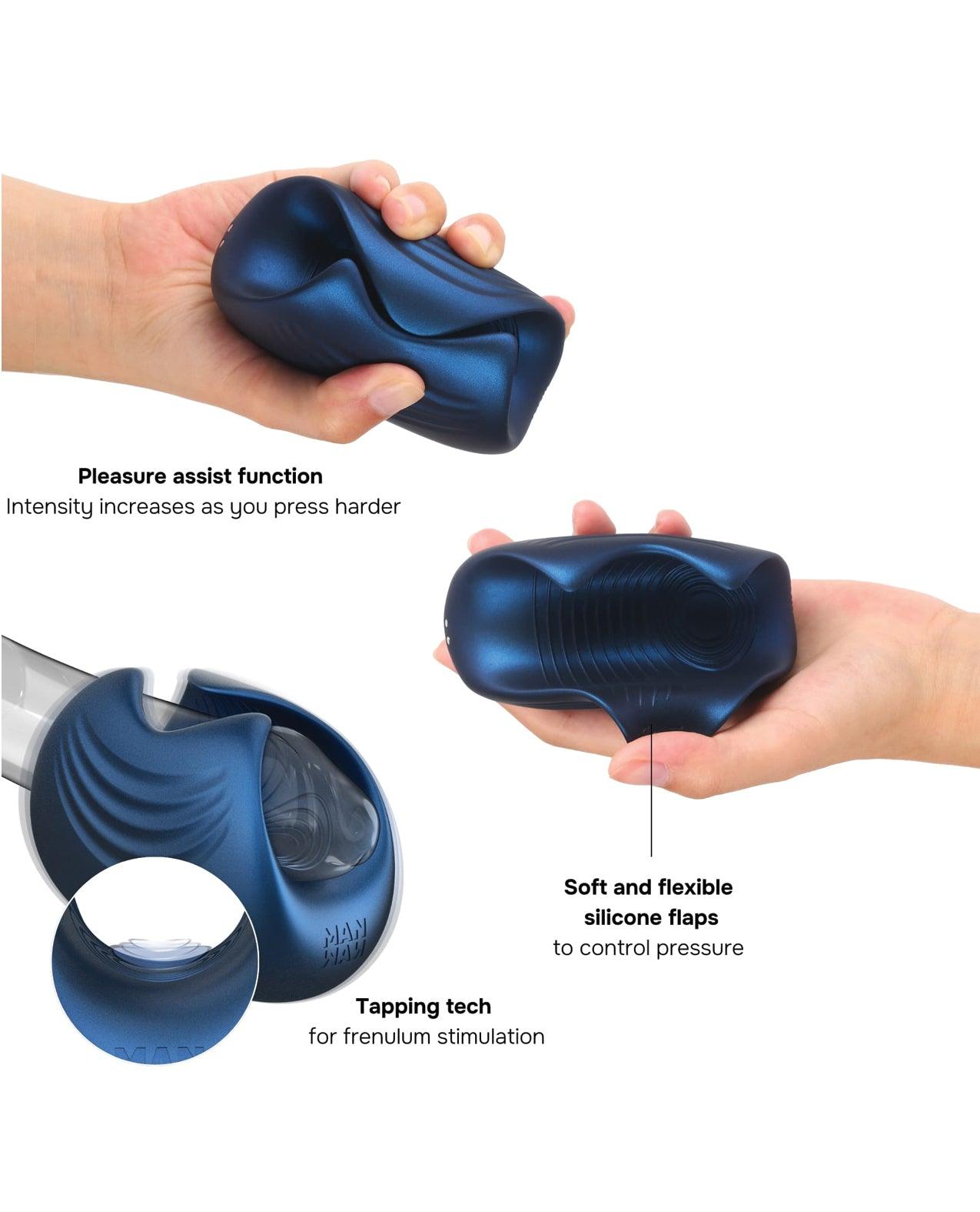 image of product,Manwan Sub-One Tapping Male Masturbator - Stellar Blue