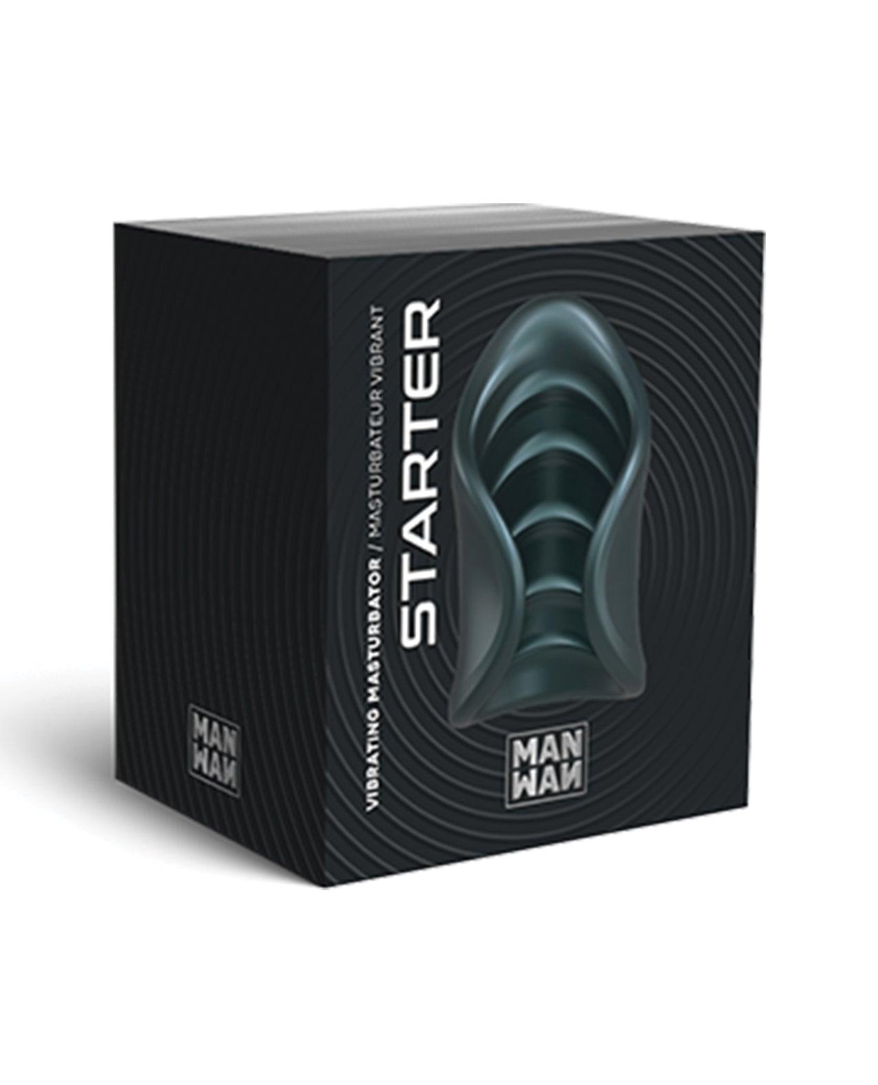 image of product,Manwan Starter Travel Vibrating Masturbator - Pine Grey