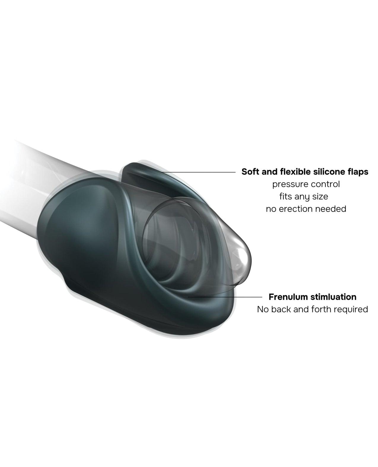image of product,Manwan Starter Travel Vibrating Masturbator - Pine Grey