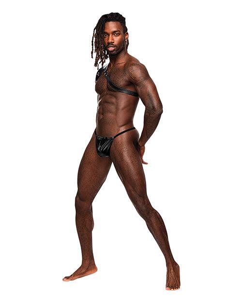 image of product,Zodiac PU Leather Shoulder Harness Black O/S