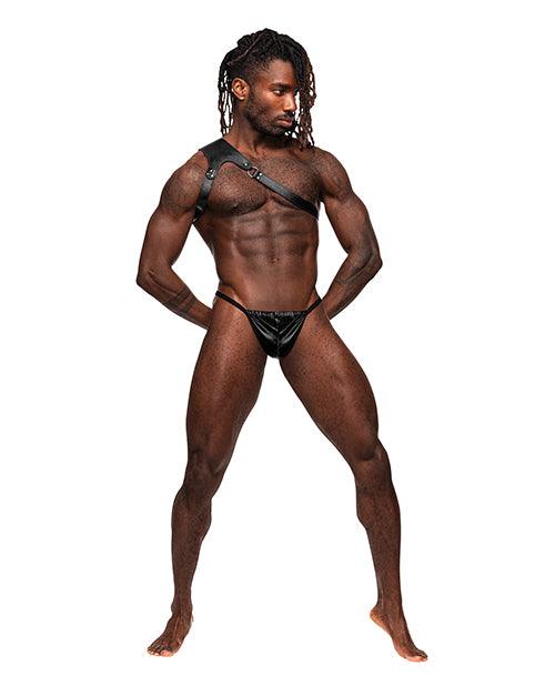 image of product,Zodiac PU Leather Shoulder Harness Black O/S