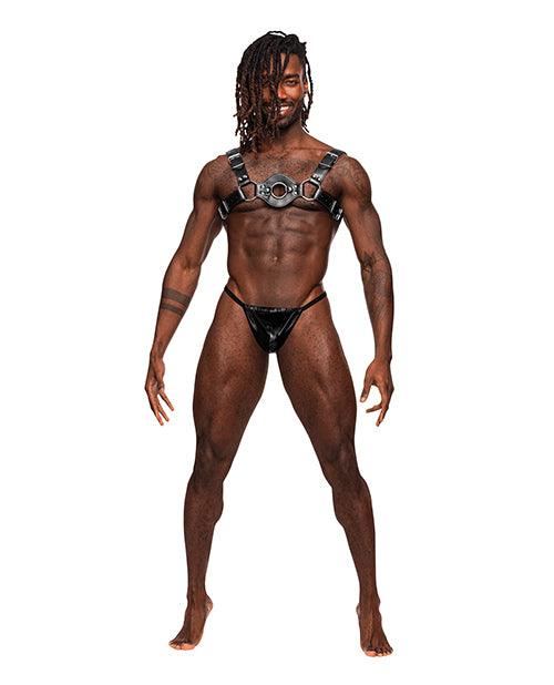 product image, Libra PU Leather Chest Harness Black O/S
