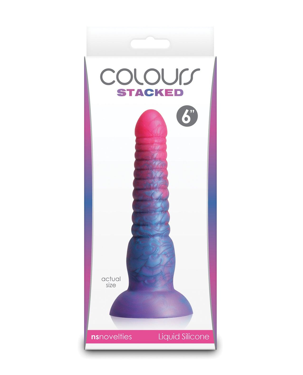 image of product,Colors Stacked 6" Dildo