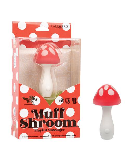 product image, Naughty Bites Muff Shroom Playful Massager - Red/White