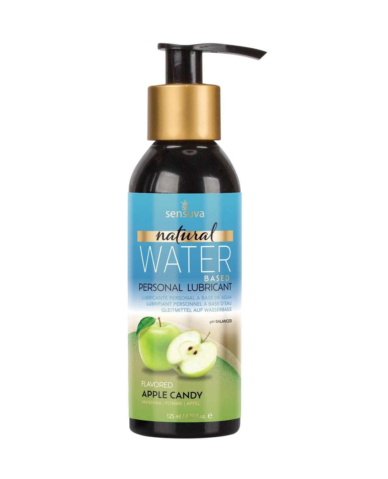 image of product,Sensuva Natural Water Based Personal Moisturizer - 4.23 oz Apple Candy
