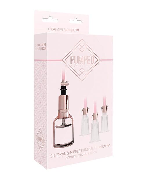 product image, Shots Pumped Clitoral & Nipple Pump Set - Medium Rose Gold
