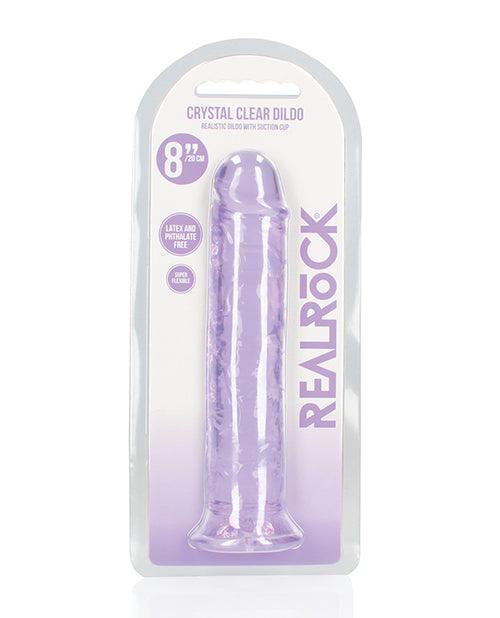 image of product,Shots Realrock Crystal Clear Straight Dildo W/suction Cup