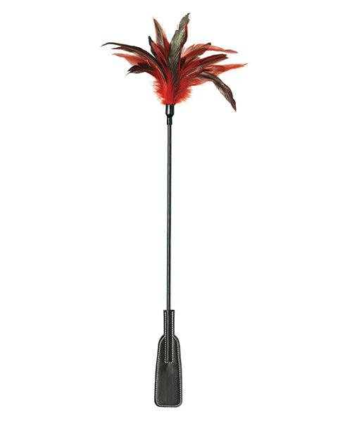 image of product,Sex & Mischief Feather Slapper - Red/Black Feathers