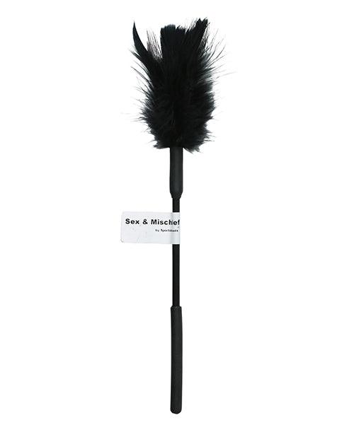 image of product,Sex & Mischief Feather Slapper - Red/Black Feathers