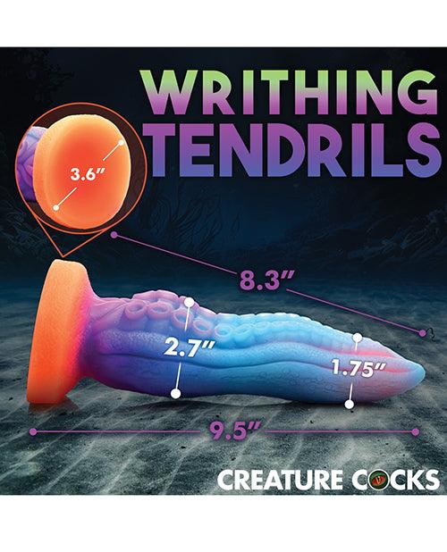 image of product,Creature Cocks Tenta-Cock Silicone Dildo - Glow in the Dark