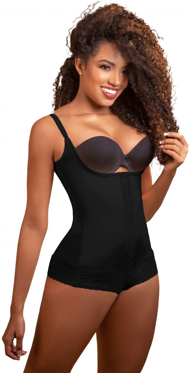 image of product,Megane Open Bust Bodysuit w/ Lace Trim