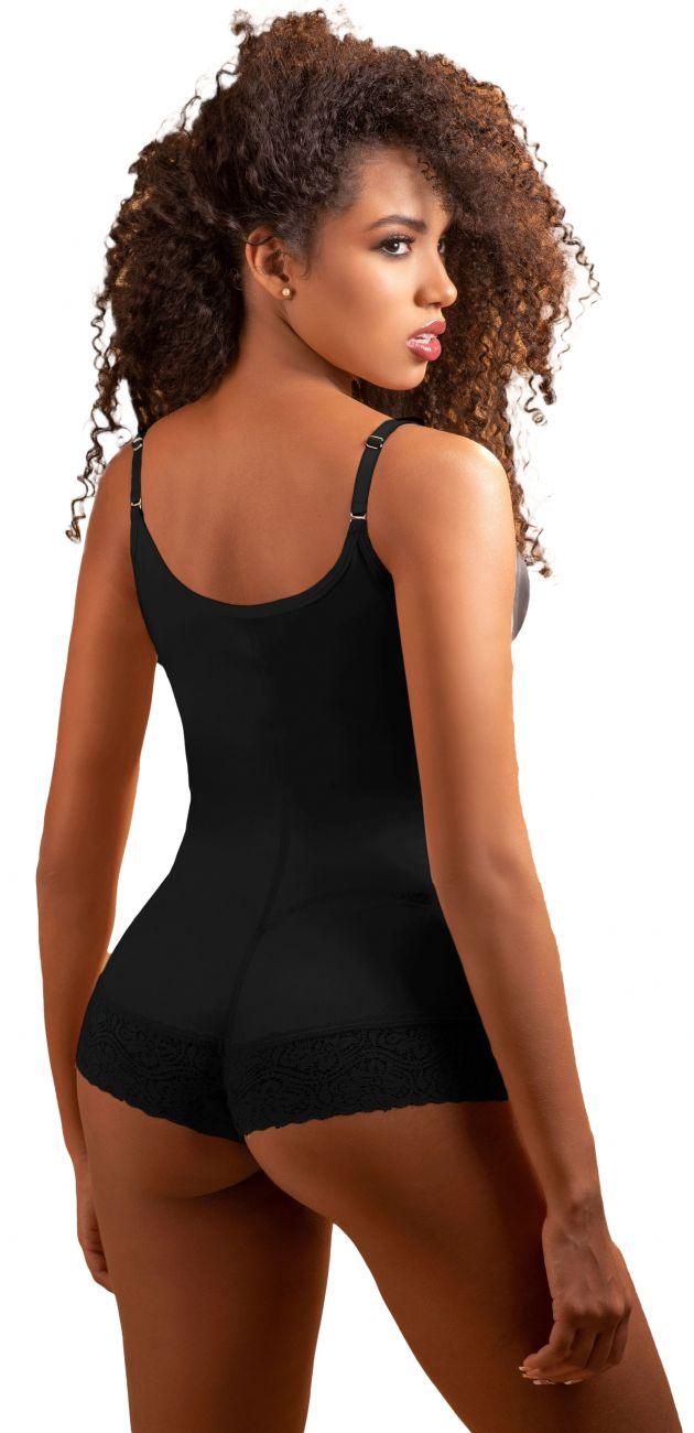 image of product,Megane Open Bust Bodysuit w/ Lace Trim
