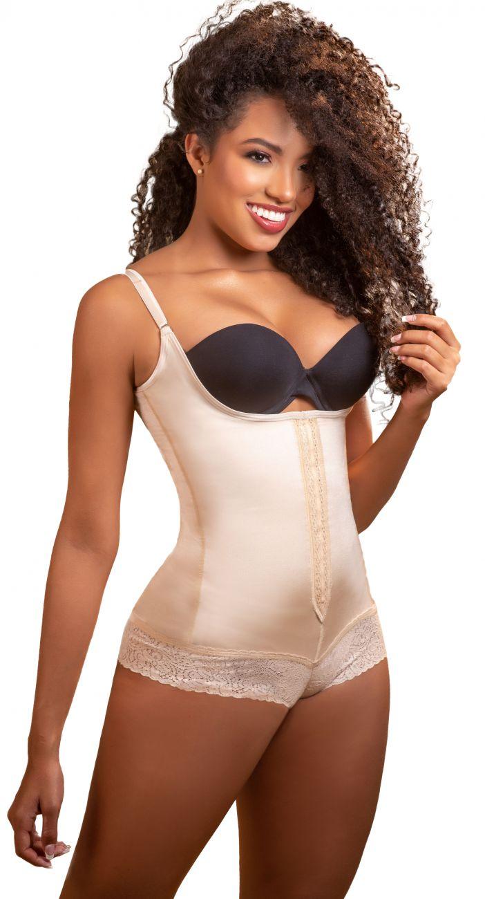image of product,Megane Open Bust Bodysuit w/ Lace Trim