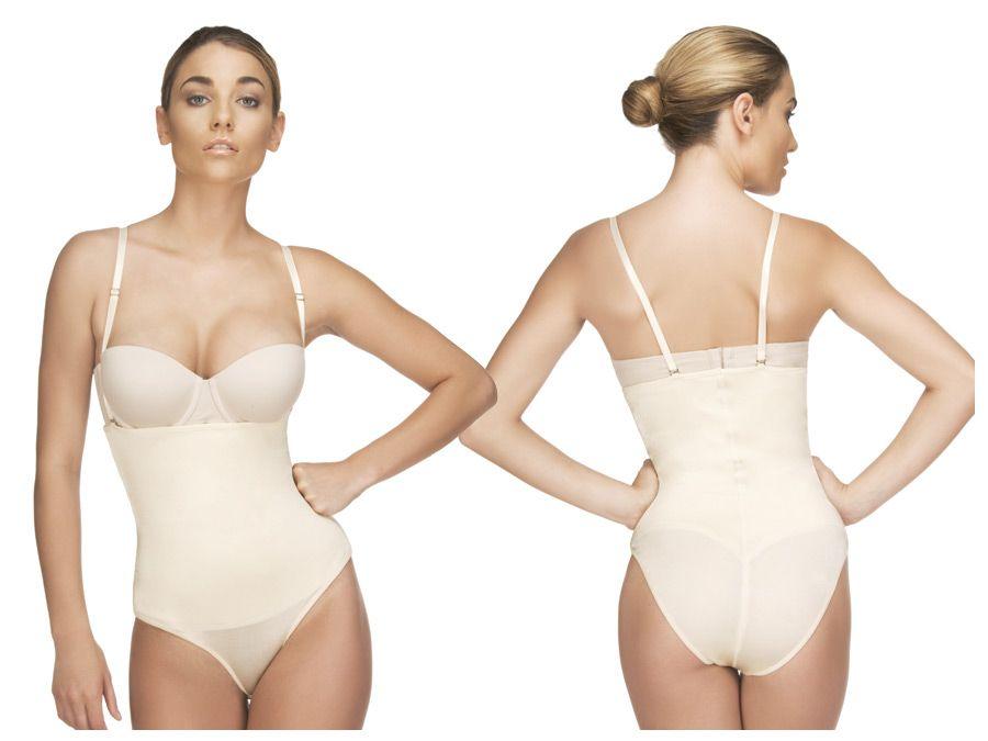 image of product,Nadine Strapless Bodysuit in Bikini