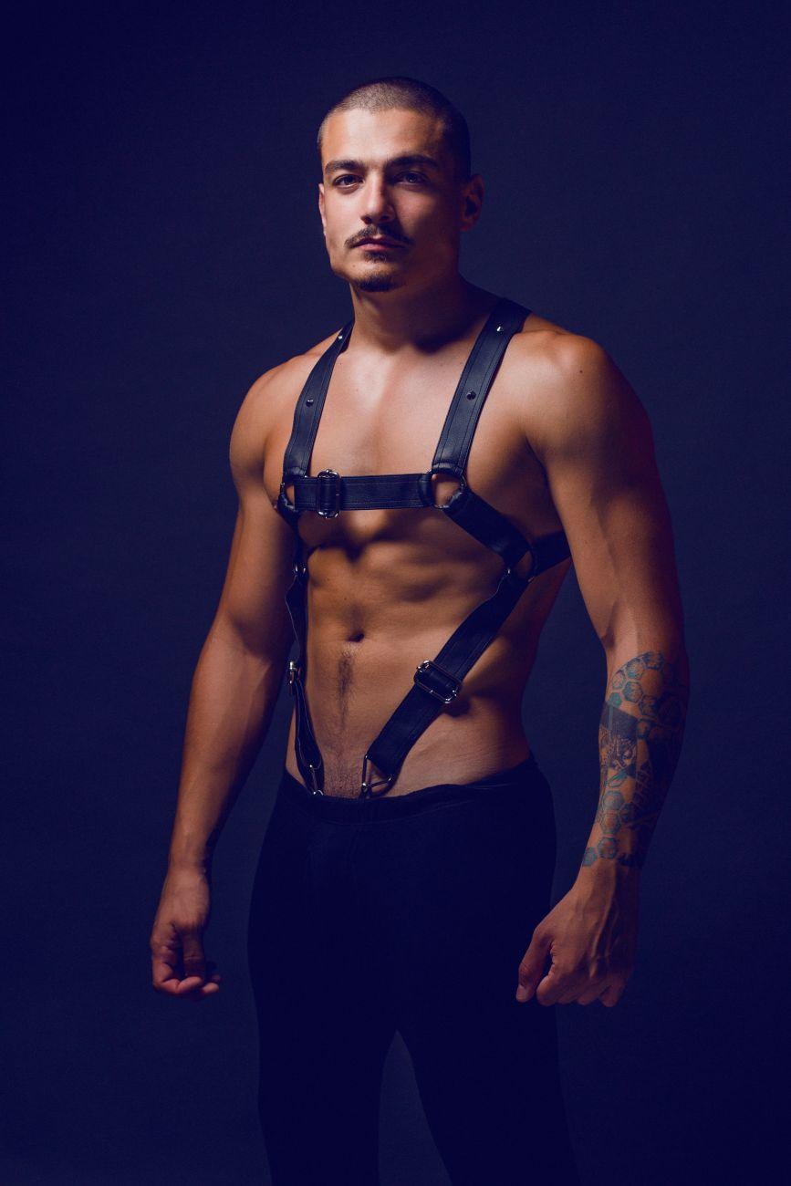 image of product,DNGEON Cross Cockring Harness