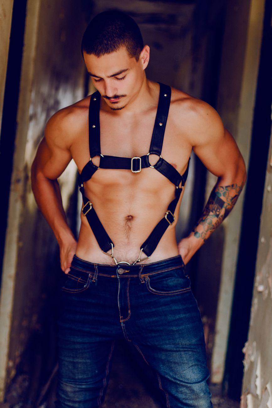 image of product,DNGEON Cross Cockring Harness