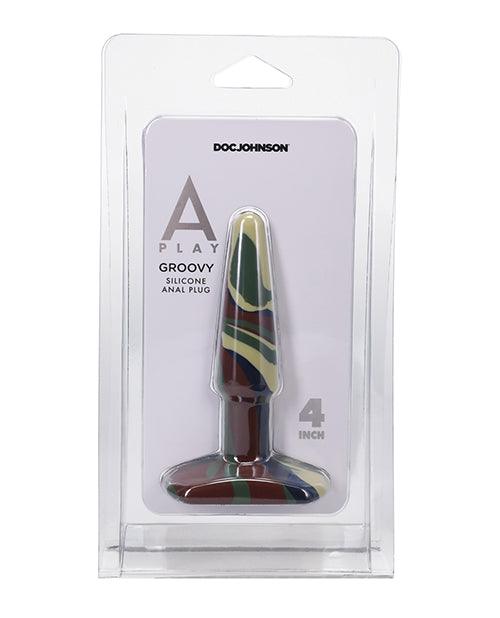 image of product,A Play 4" Groovy Silicone Anal Plug - SEXYEONE