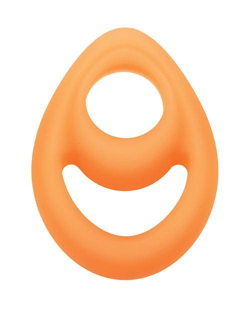 image of product,Alpha Liquid Silicone Glow in the Dark Teardrop Cock Ring - SEXYEONE