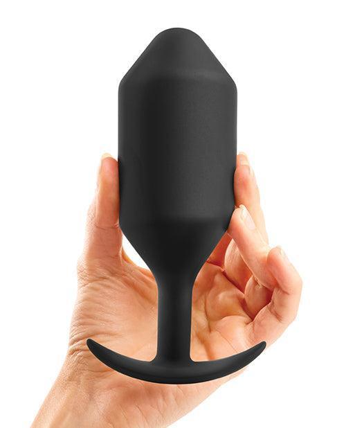 image of product,B-vibe Weighted Snug Plug 7 - 600 G Black - SEXYEONE