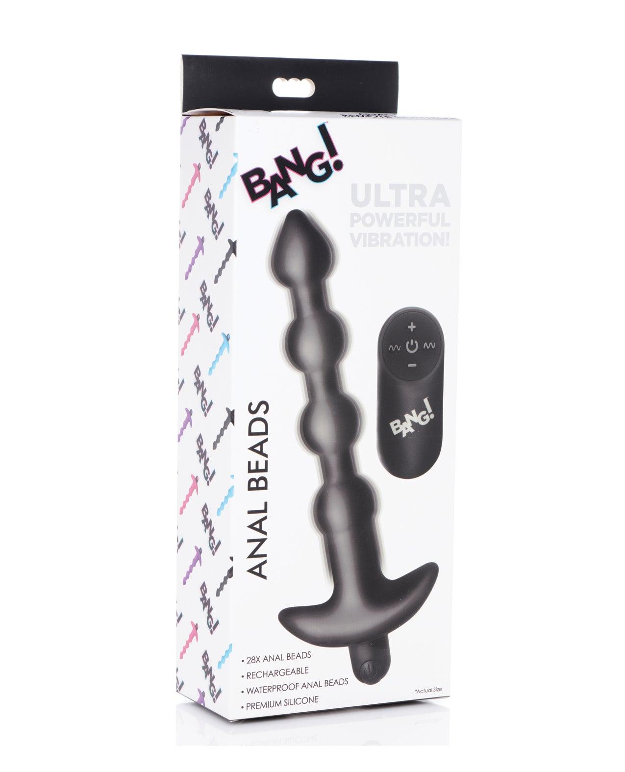 product image, Bang! 28X Vibrating Silicone Anal Beads w/Remote Control - SEXYEONE