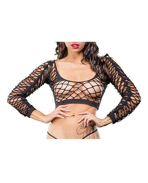 image of product,Beverly Hills Naughty Girl Crotchless Front Mesh & Side Design Leggings O/s - SEXYEONE
