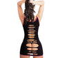 Beverly Hills Naughty Girl Dress W/holes & Piping Black O/s - SEXYEONE