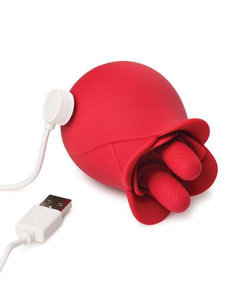 image of product,Bloomgasm The Rose Fondle 10X Massaging Clit Stimulator - SEXYEONE