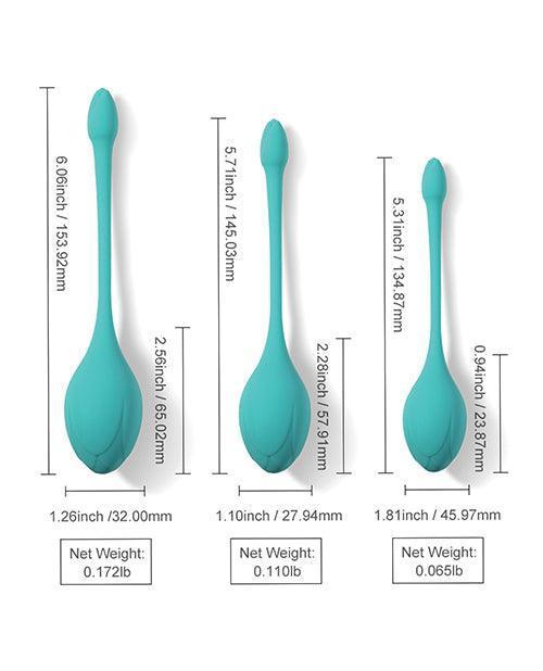 image of product,Bluebell Floral 3 Size & Weight Kegel Ball Exercise Set - Blue - SEXYEONE