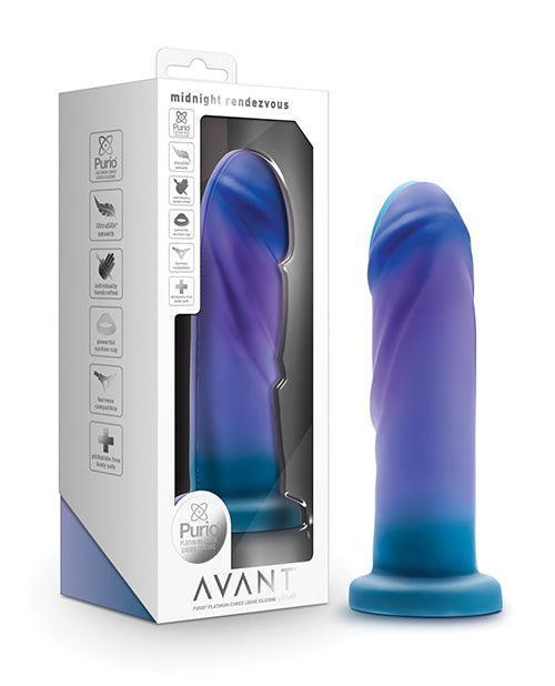 product image, Blush Avant Midnight Rendezvous Silicone Dildo - Ocean Blue - SEXYEONE
