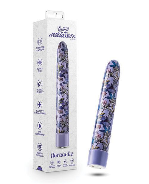 product image, Blush Limited Addiction Floradelic 7" Rechargeable Vibe - Purple - SEXYEONE