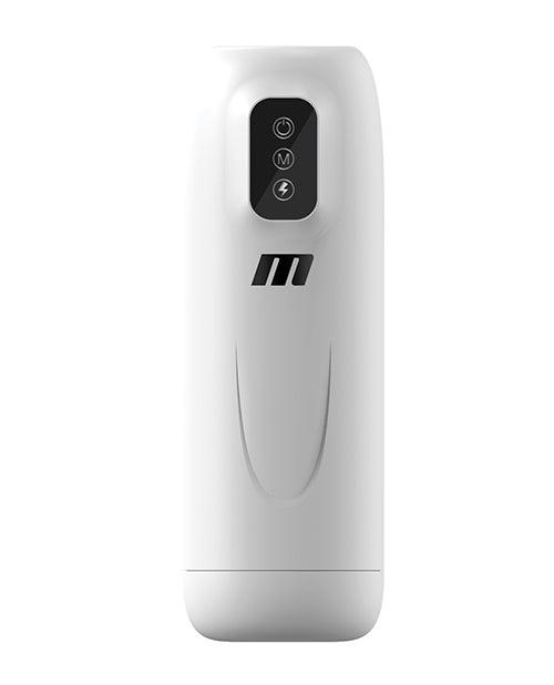 image of product,Blush M for Men Robo Bator Powered Vibrating Stroker - White - SEXYEONE