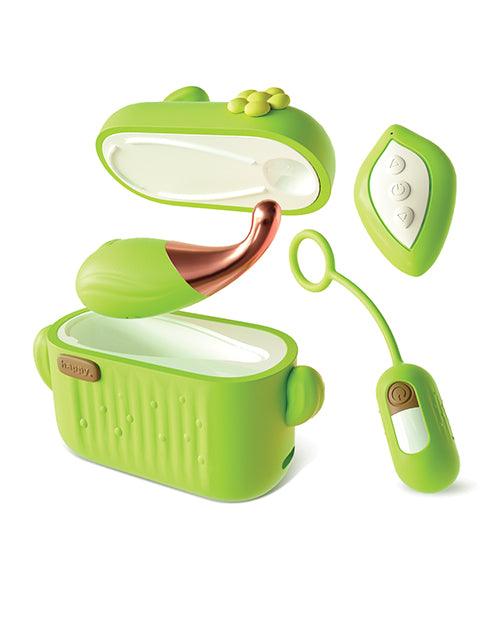 image of product,Blush Play with Me Blooming Bliss Remote Controlled Vibrating Kit - Green - SEXYEONE
