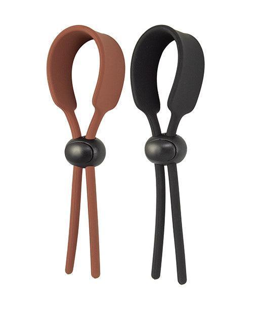 image of product,Cock Loops Adjustable Cock Ties - Brown/black - SEXYEONE